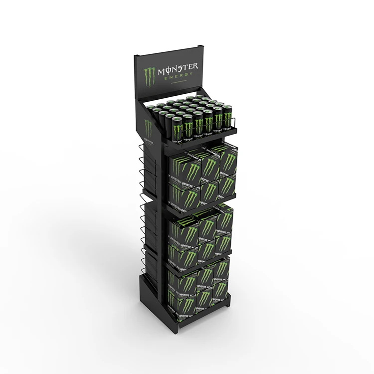 Customized Metal Light-duty Display Stand Metal Extender Fanta Display Rack for Supermarket