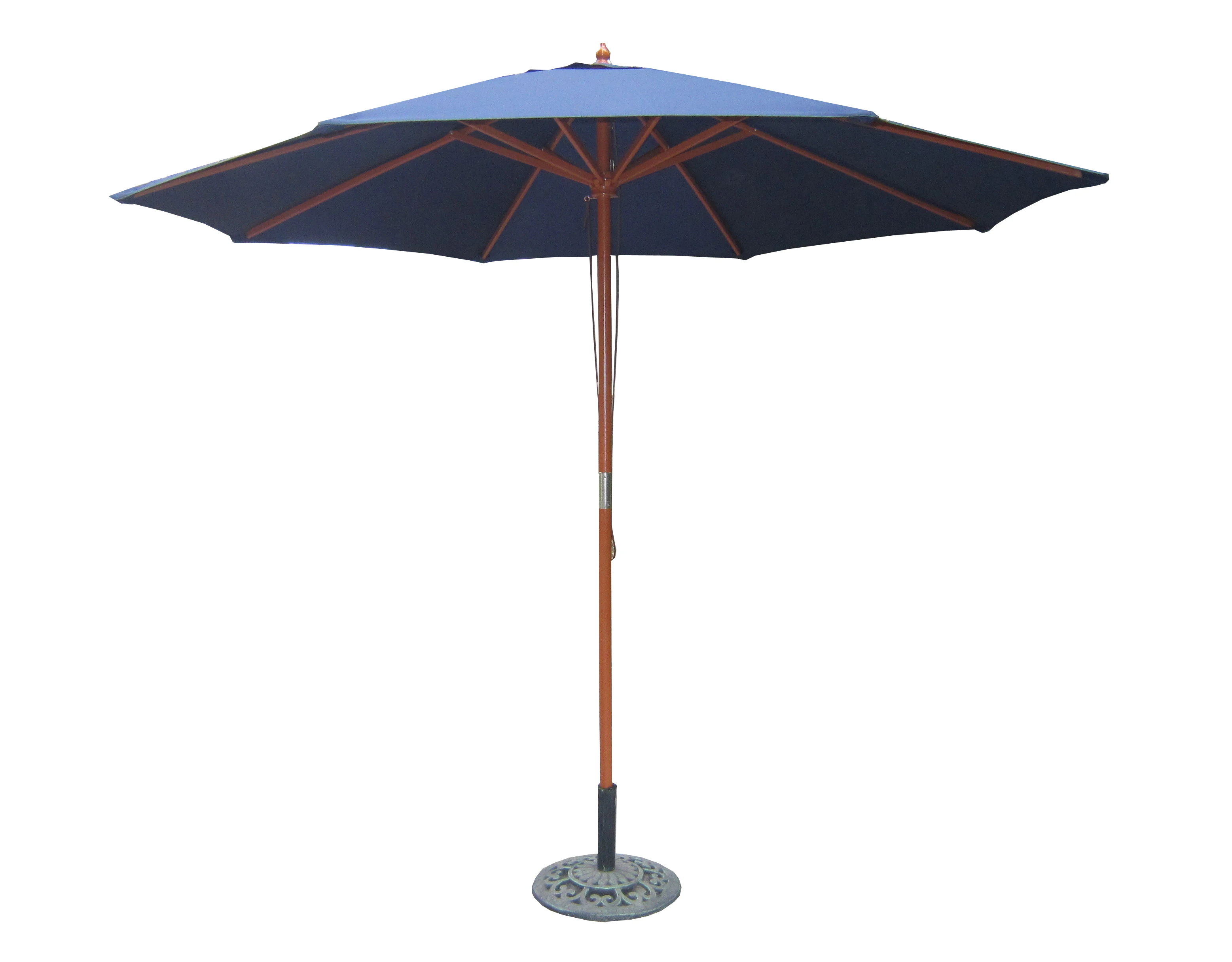Waterproof uv protection big wooden frame garden umbrella