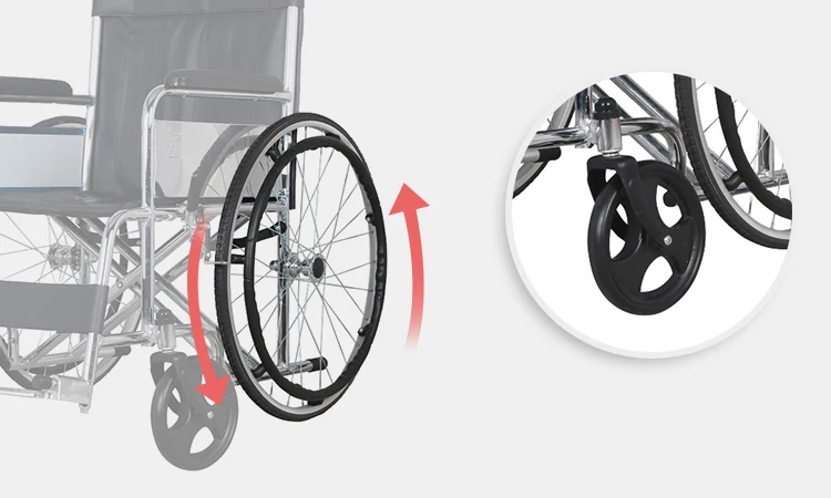 KY874--Chromed manual wheelchair