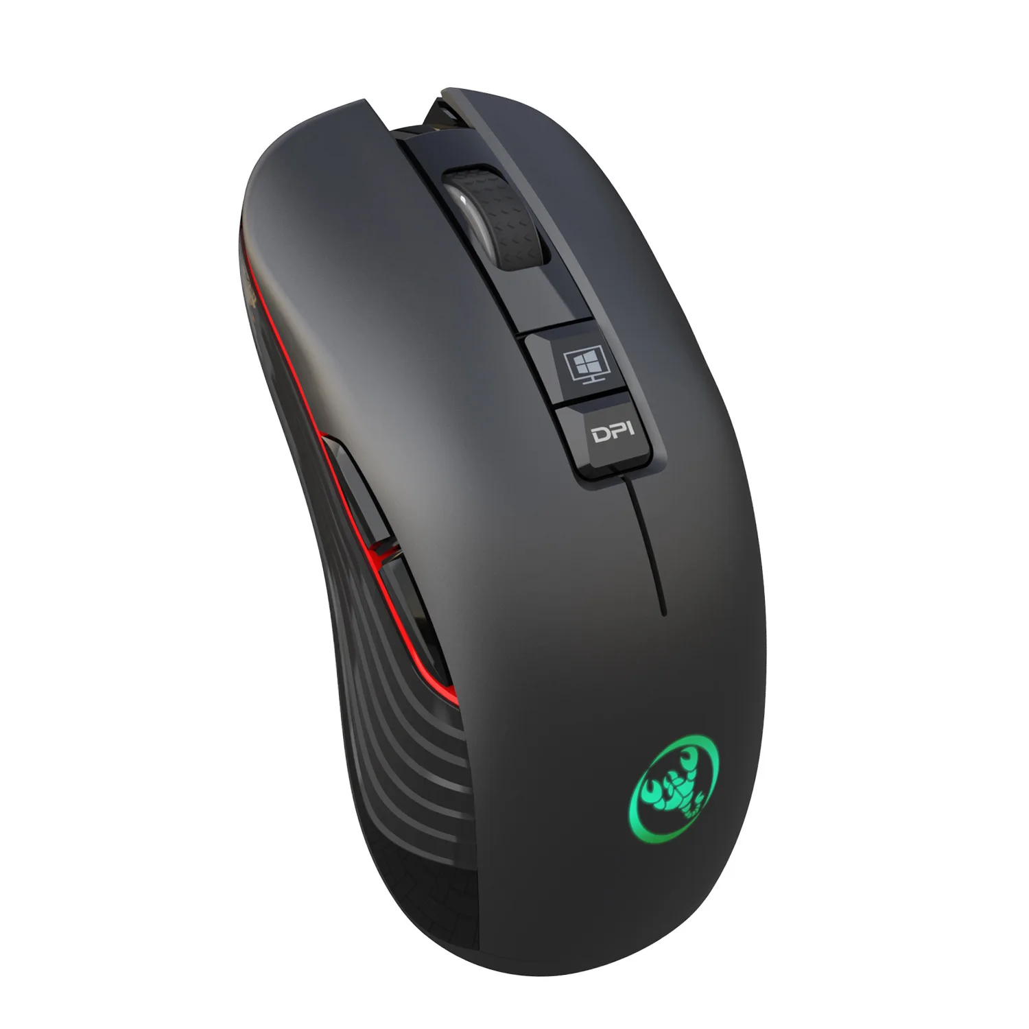 Custom Wireless 7D Gaming Mouse HXSJ T30 Rechargeable 3600 DPI Adjustment Colorful Lighting Ergonomics Optical Mouse