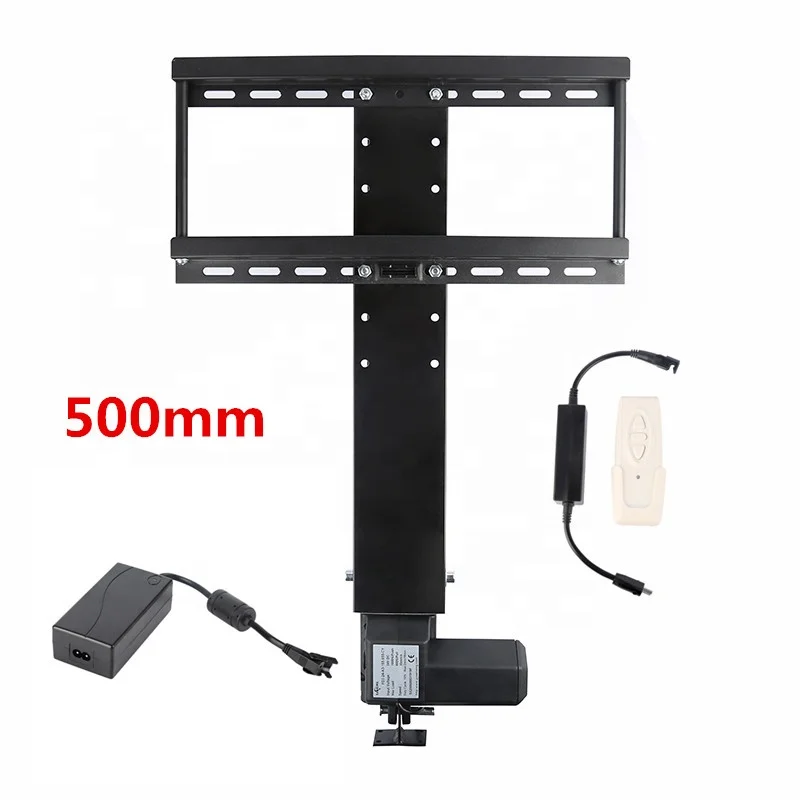 Compact Motorized TV Lift Mechanism Stand with 500mm stroke