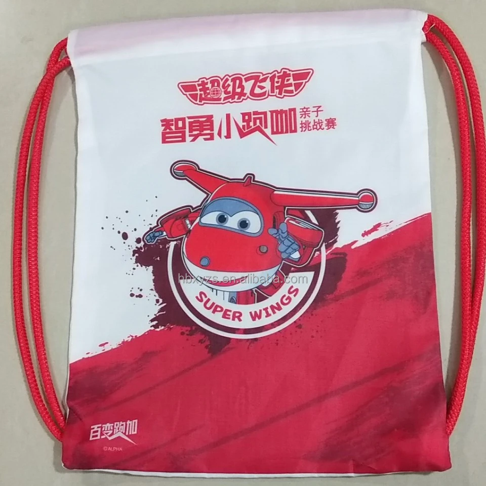 Custom shopping gift drawsting ribbon reusable Christmas gift bags