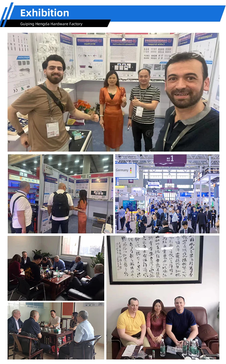 Factory OEM ceiling mounted Lighting Hanging Adjustable Cable holder LED lights Wire rope gripper bracket