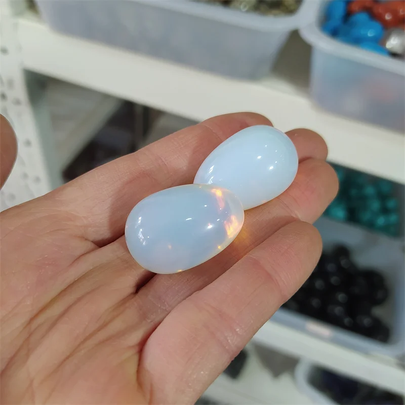 Wholesale natural 3cm small size gemstones quartz eggs raw stones healing stones craft crystal eggs