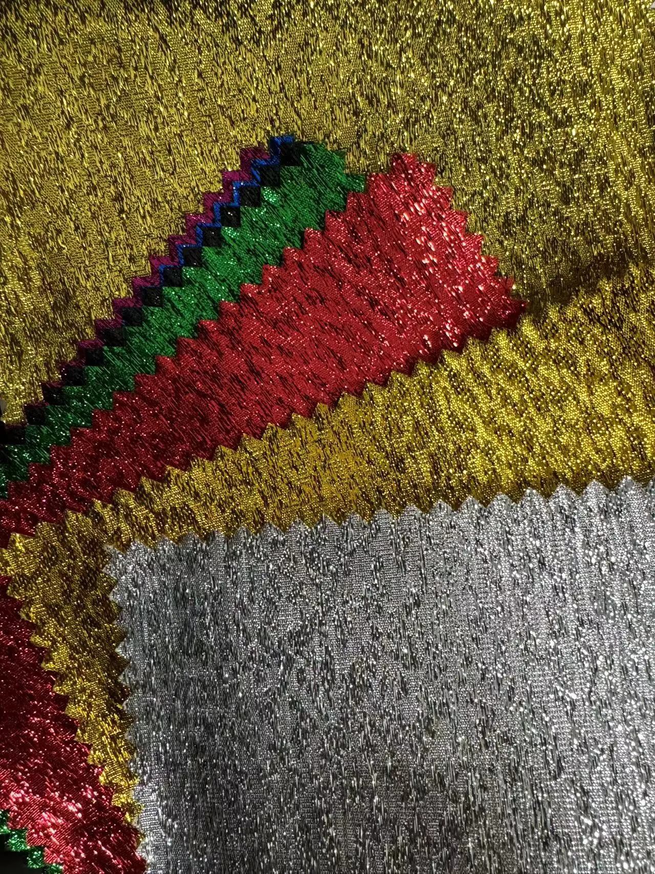 POLYESTER LAME FABRIC METALLIC PURPLE COLOR FOR DRESS