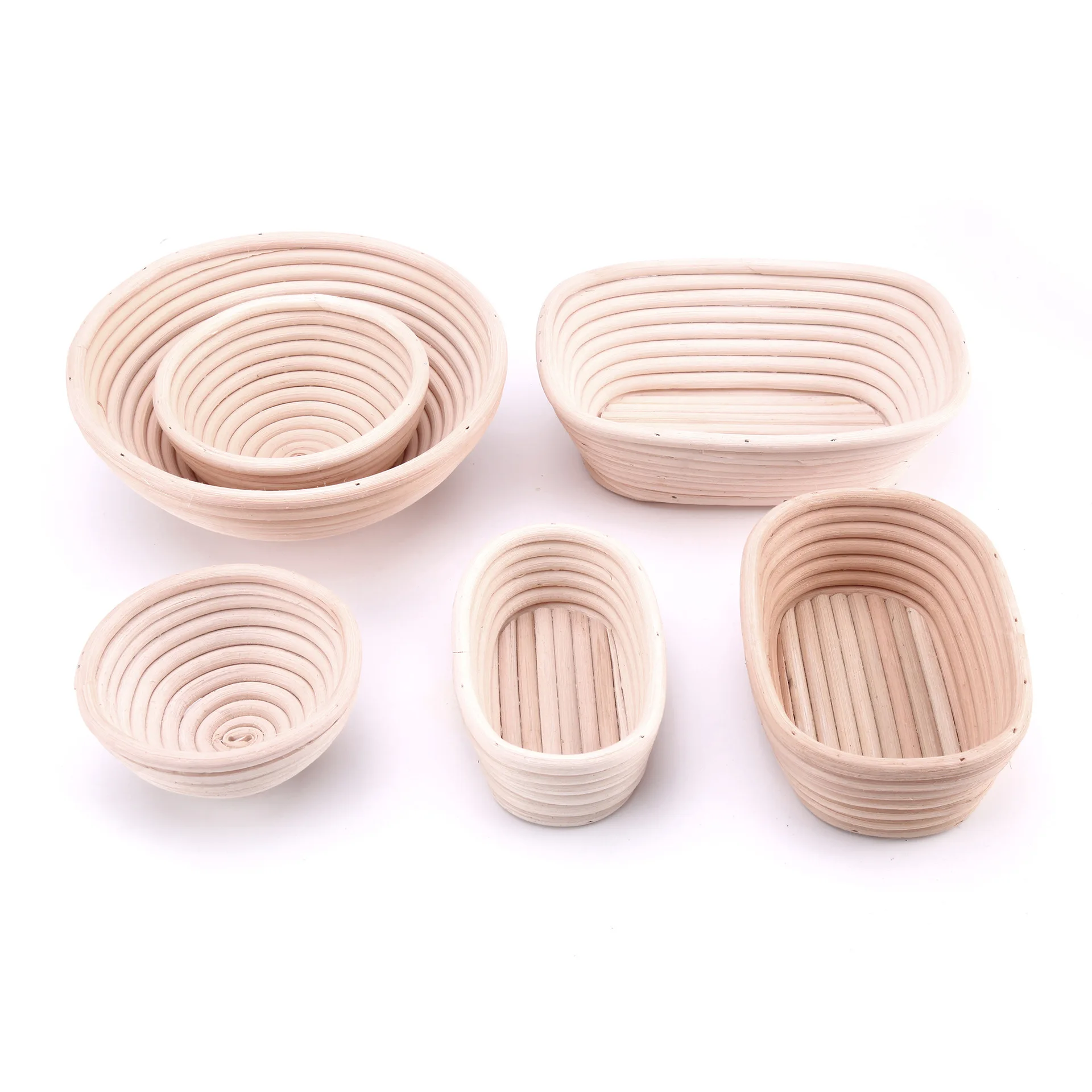 Wholesale Custom Bread Serving Basket handmade Rectangular Natural Indonesia Rattan Dough Fermentation Proofing Baskets