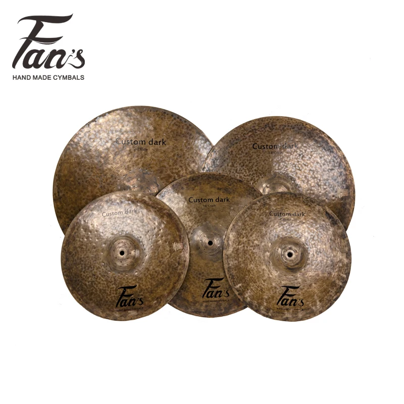 Hot sale Wholesale customized good quality 5 pcs experienced craftsman original color cymbals professional  drum cymbal set