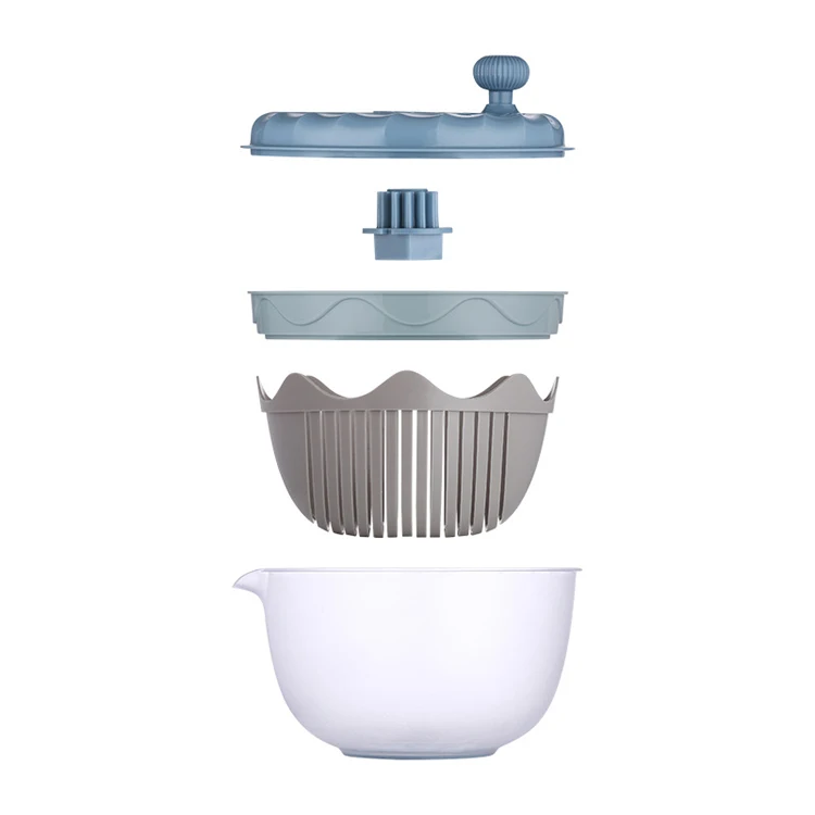 Multifunctional Salad Vegetable Washer Manual Lettuce Spinner Salad Cutter Bowl Dryer