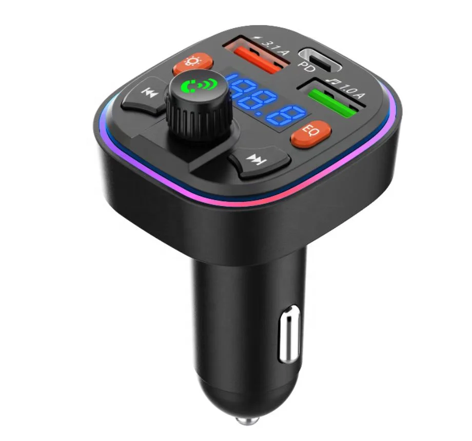 Car Type C PD Mobile Phone Charger Car Bluetooth-MP3 Player FM Receiver Hands Free Phone FM Transmitter