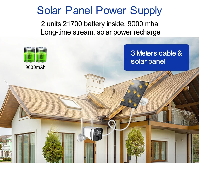 4MP 8CH Full HD Solar Power Battery Wifi Bullet Camera NVR Kit Wireless Outdoor Home Security CCTV Camera System