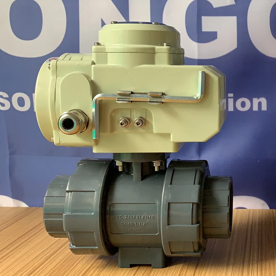  Водонепроницаемый двухсторонний шаровой клапан SONGO DN50 2 дюйма 12 В постоянного тока с ПВХ пластиковым