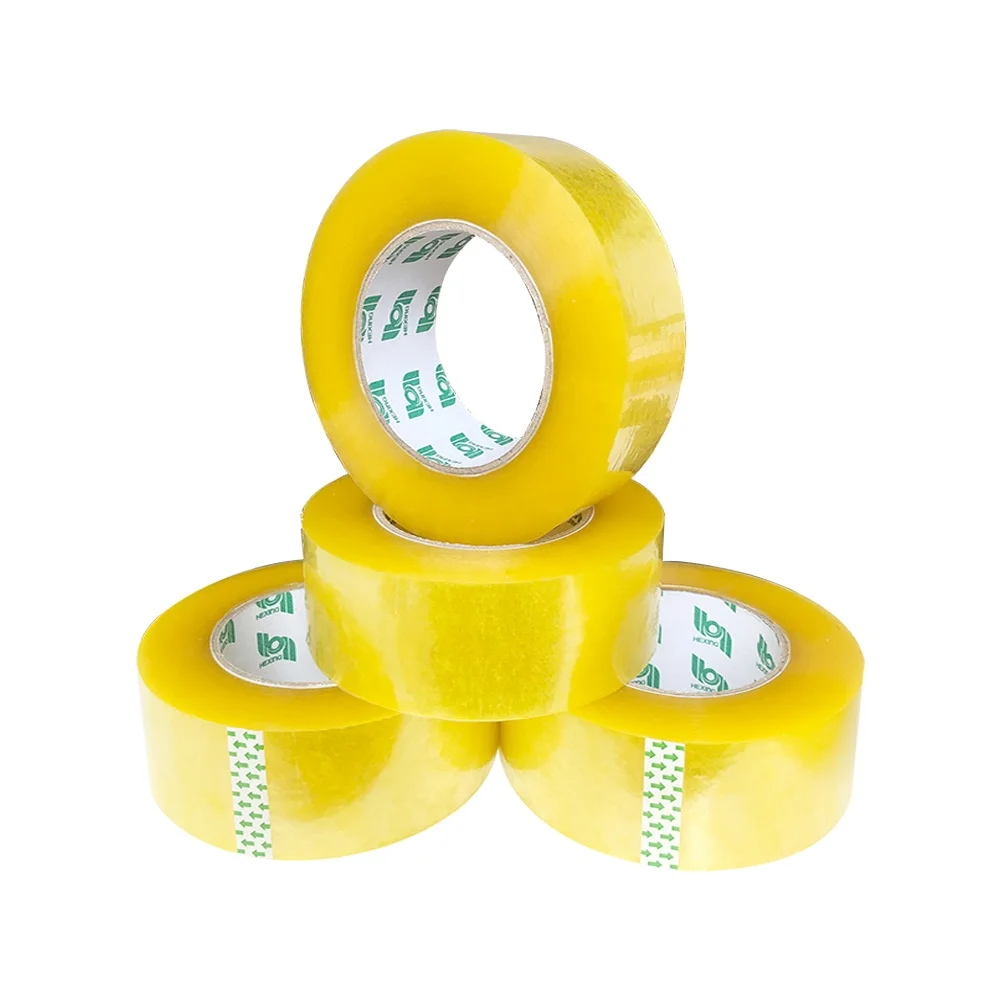 Гуандун, акриловый клей, желтоватый, по разумной цене, упаковочная лента из полипропилена, клей