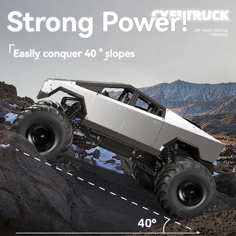 Wholesale New 1:8 2.4G Big Wheel Cybertruck RC Car Toys Off-Road Climber Remote Control Truck With Light For Children