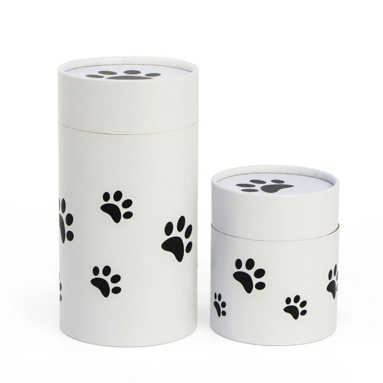 Keepsake Memorial Urn Manufacturer Cat Dog Paw Print Funeral Cremation Pet Urns Bio Ashes Scatter Tube for Water Burial