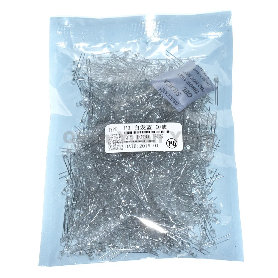 Super bright 3mm 5mm Colored LEDs Diffused F3 white glowing blue short leg lead diode LED
