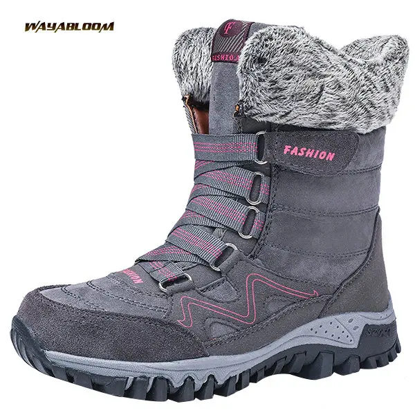 Wholesale Winter new plush thickened Cold resistant anti-skid snow boots high top cotton shoes