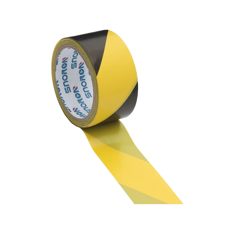 Yellow and Black Safety Signage Outdoor Underground Road Warning Hazard Tape PVC Floor Marking Tape