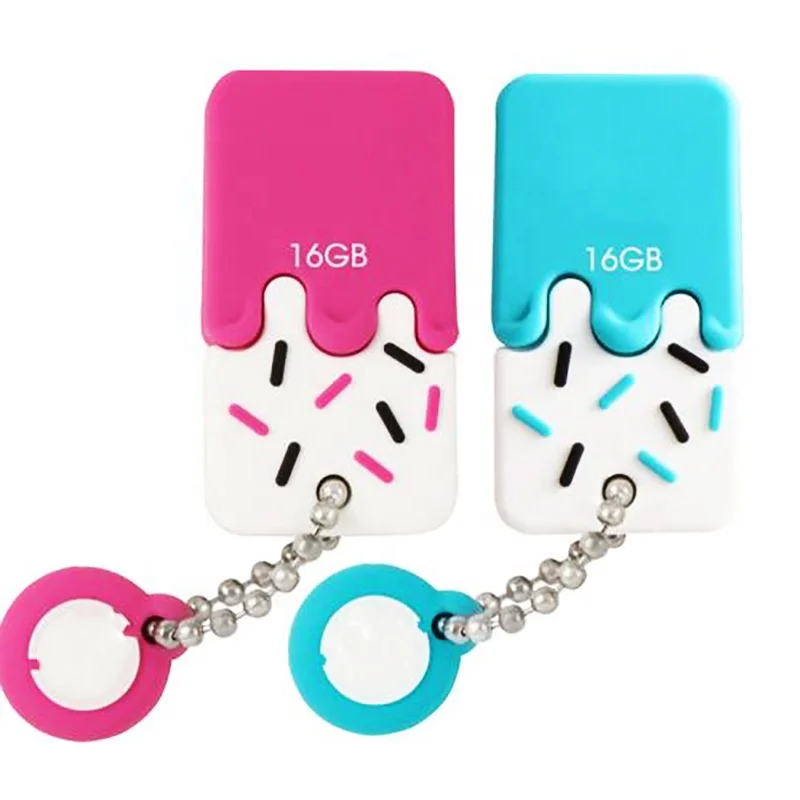 Factory Customization High End Fashion Ice Cream Music General Silicone 32g 64g U Disk