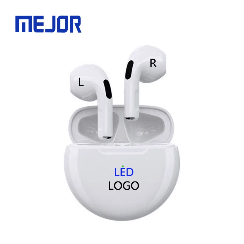 New BT Earbud Pro 6 wireless earphone 4 Round bass 5 Mini Sports Headset Pro6 TWS headphone