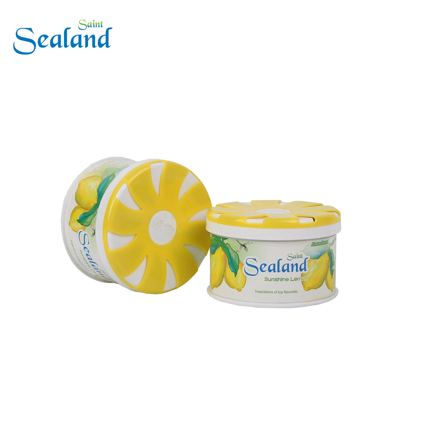 Wholesalers Sealand Long-lasting Fresh Lemon Fragrance Household Home Toilet Car 70g Can Solid Flower Air Freshener