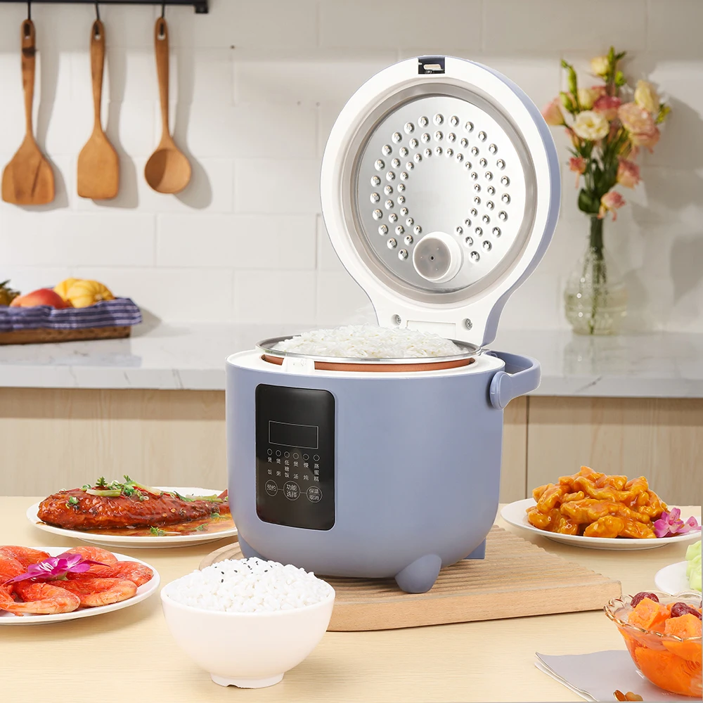 Wholesale Blue 400W Stainless Steel Inner Pot Portable Digital Rice Cooker