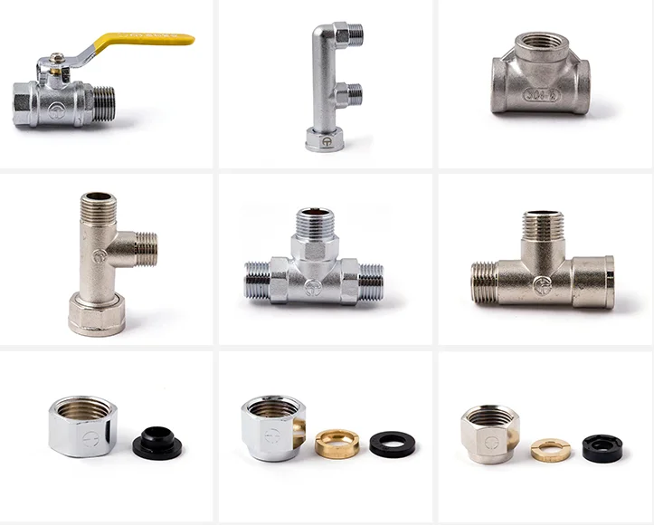 Fitting 3 way Female Connector for stainless flexible plumbing hose