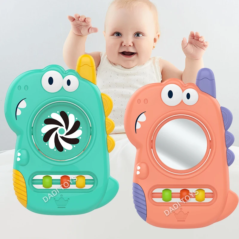DADI OEM/ODM Cute Dinosaur 2023 Baby Mobile Phone Toy Baby Toy Rattle Ring Plastic Baby Phone Rattle