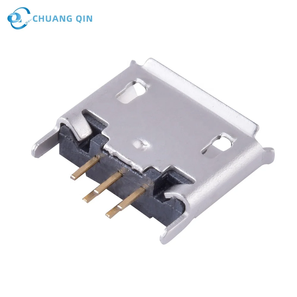 Micro Usb Pcb Connector Female B Type Dip Vertical 180 Degree Mini Micro Usb Connector