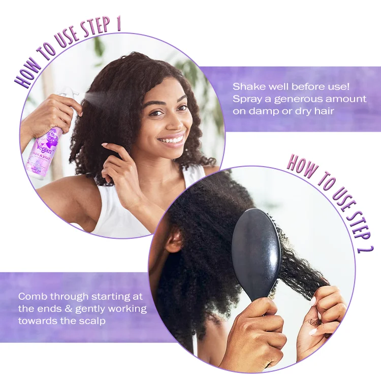 New arrival Add Shine nourish curly natural leave in weave curls detangler in spray for curly hair