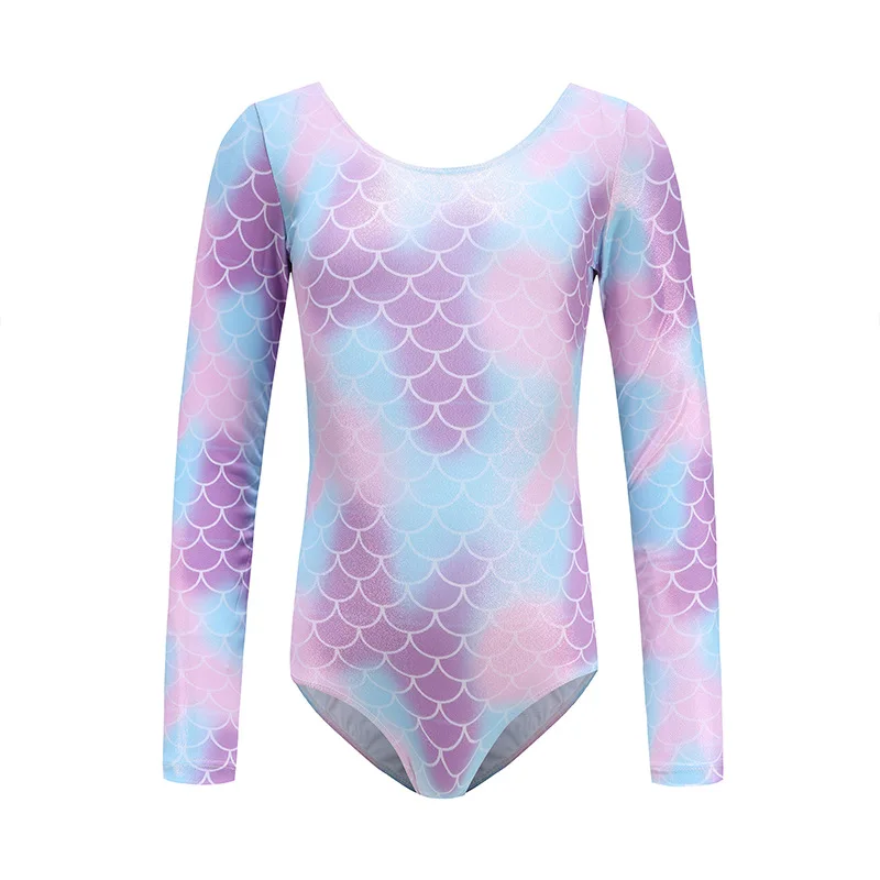 yqw685 Girls Rhythmic Gymnastics Embroidery Leotards Long Sleeve Competition Performance Rhinestone Dance Leotards