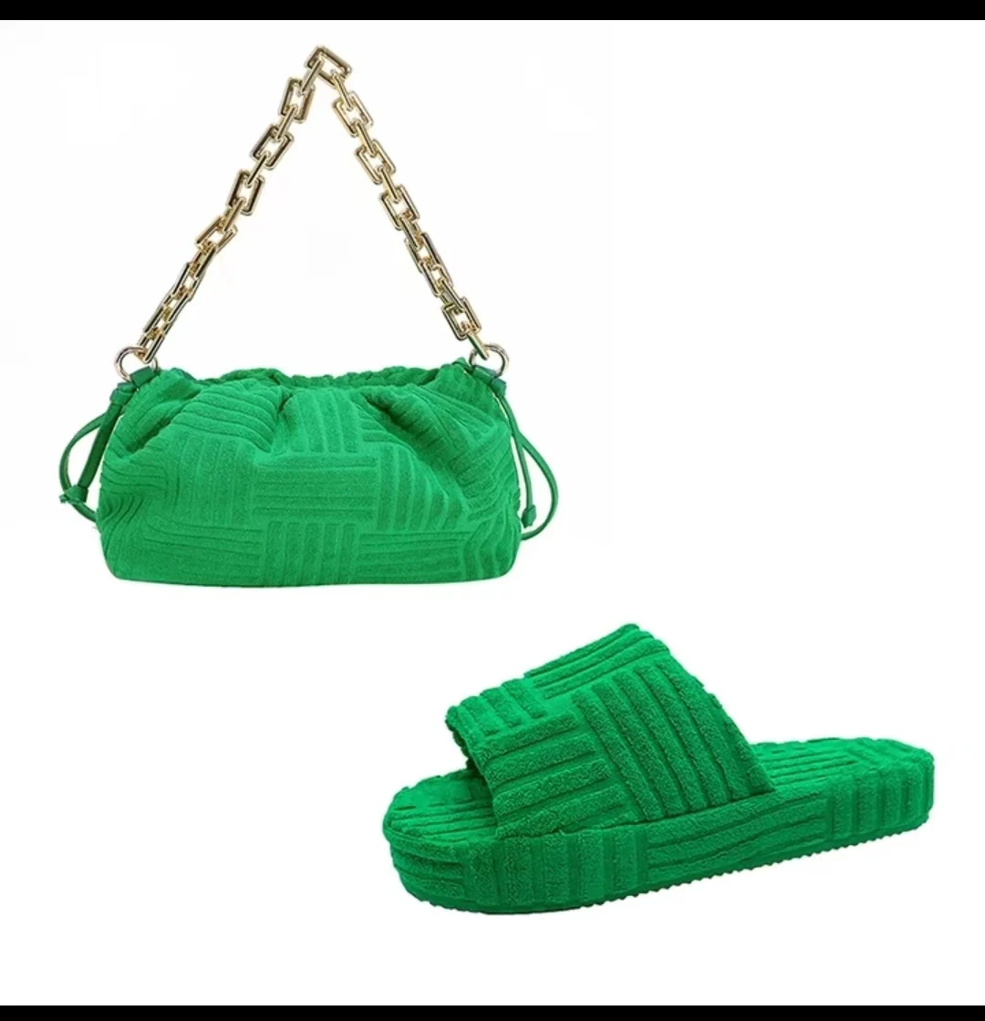 2022 orange slippers large size thick bottom warm wool slippers women autumn and winter embossed towel cotton slippers