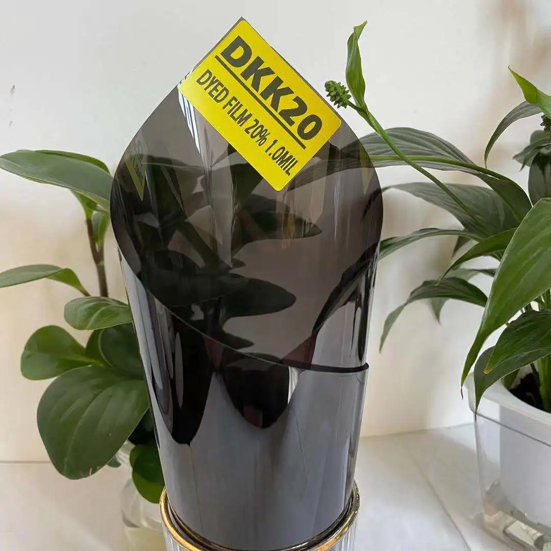 DKK20 PREMIUM DYED ROLL WINDOW TINT FILM VLT 20% IR 11% GOOD SHRINKAGE BLACK WINDOW FILM TINT DYED FILM