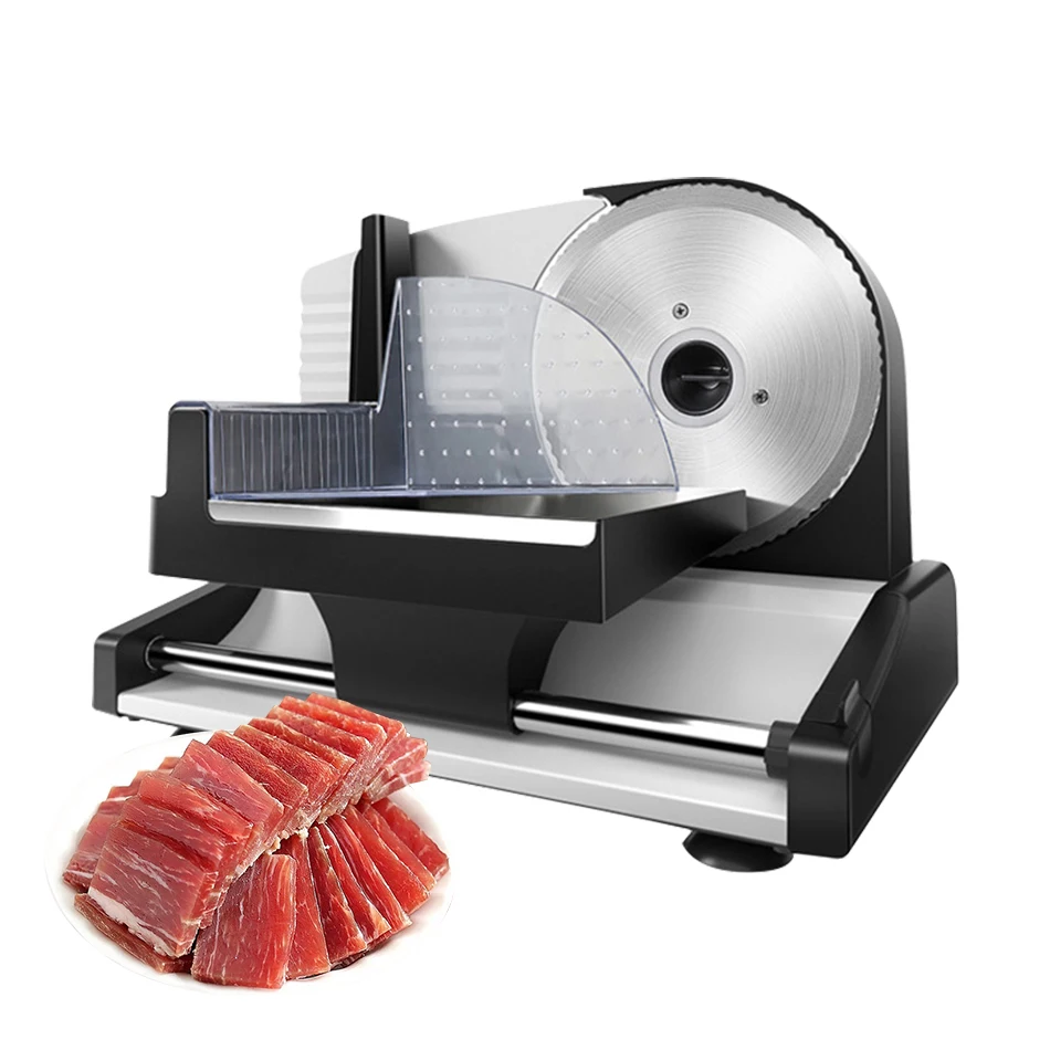 0.4-5.9Inch Adjustable Desktop Frozen Beef Mutton Slicer Cutter Machine Slicing Planer Meat Roll Auto Cabbage Cutting 110V/220V