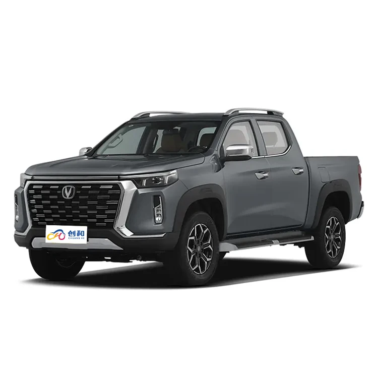 Changan 2.0T Pickup Truck 5 Seats LED Camera Electric Leather Multi-Function Sunroof R17 4x4-New Light Manual Gasoline/Petrol