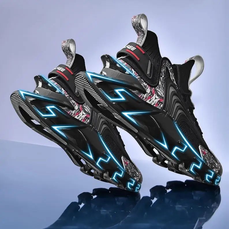 2024 New Running Shock Absorption Sneakers Cool Men Fashion Skateboard Shoes Lightweight Chunky Sports Shoes