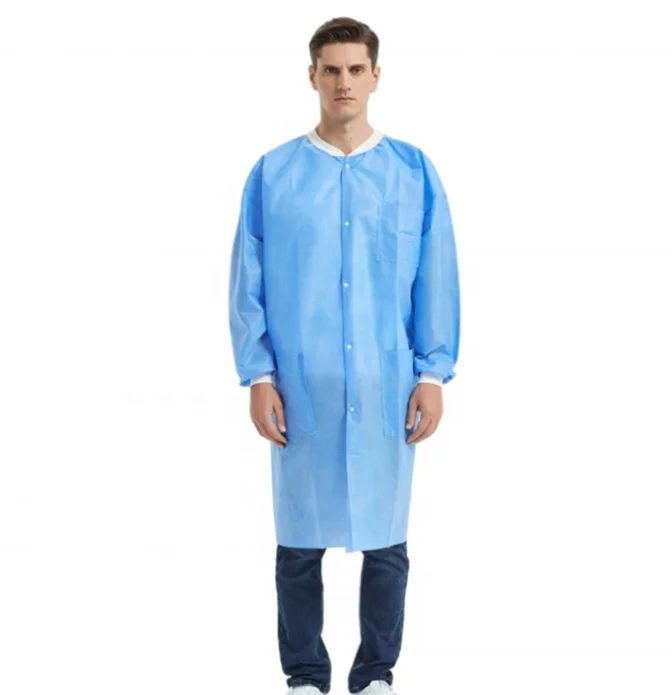 Yihe Disposable Colorful Lab Coat PP SMS Non-woven Material Uniform Protective Coverall Anti-static