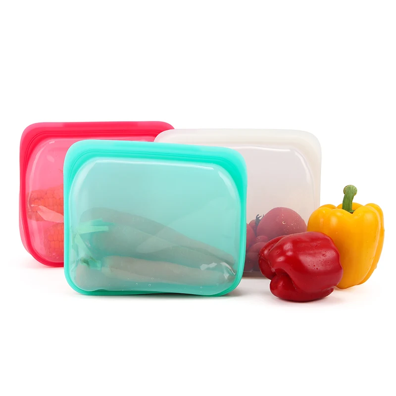 Popular Products 1950ml Frozen Food Storage Bag Silicone Bag Reusable Bag For Household Day