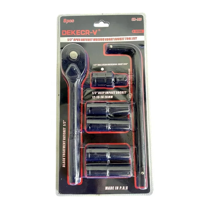Factory Spot 4 Pcs Repair Bike Tool Kit Black Manganese Phosphate Bent Bar Joint Rod Ball Joint Ratchet Wrench Set