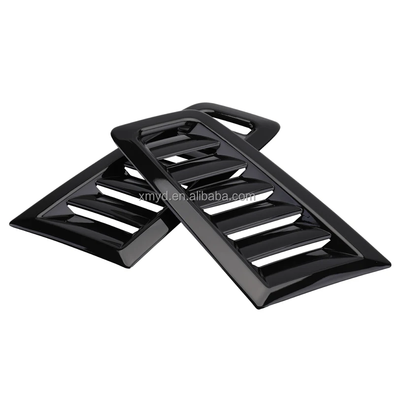 Custom Car Parts ABS Material Glossy Black Car Hood Vent Louvers Air flow Vent Cover For Car Decoration