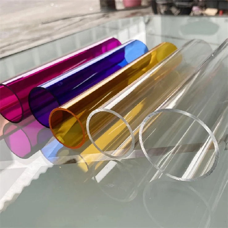 High Quality Transparent Clear Polycarbonate Pipe Colorful Pvc Pc Pmma Acrylic Plastic Tube