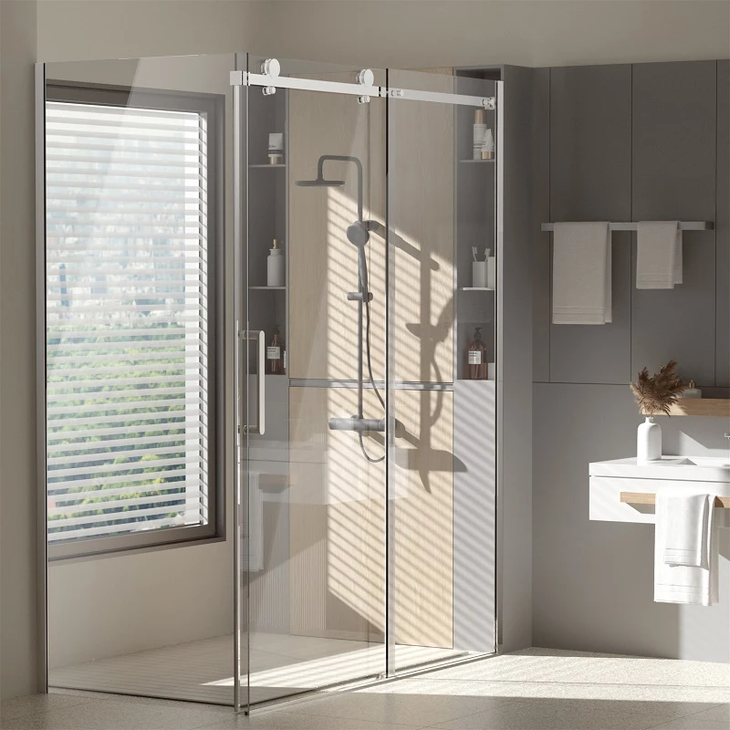 Luxury Bathroom Frameless Tempered Glass Aluminum Shower Cubicle Free Standing Shower Room
