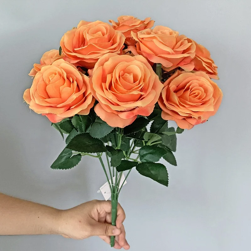 A-117 Wedding Rose Bouquet Bridal Flower Bouquet Silk Peony Artificial Flowers Rose Bouquet