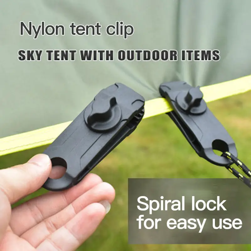Camping Tent Accessory Durable Premium Lock Grip Canopy Clamps for Awnings Camping Tarps Caravan Tent Clip