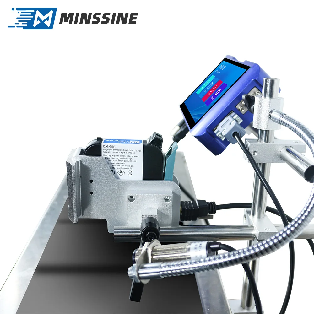 New 12.7mm Online Thermal Inkjet Printer Bottle Plastic Bag Retail Industries Manufactured Date Exp Date Printing