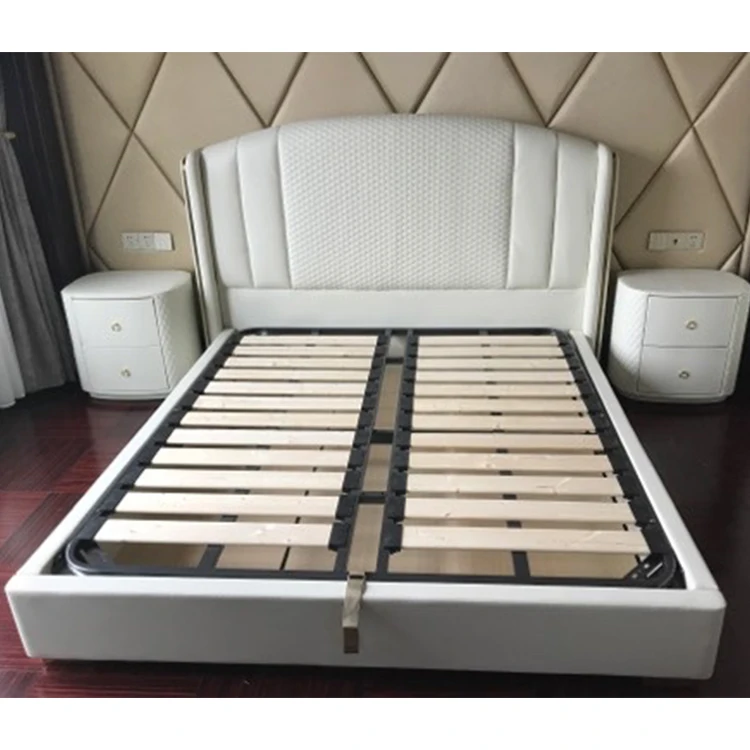 factory offer hotel bedroom sets furniture storage wooden bed modern luxurious bed frame king size design