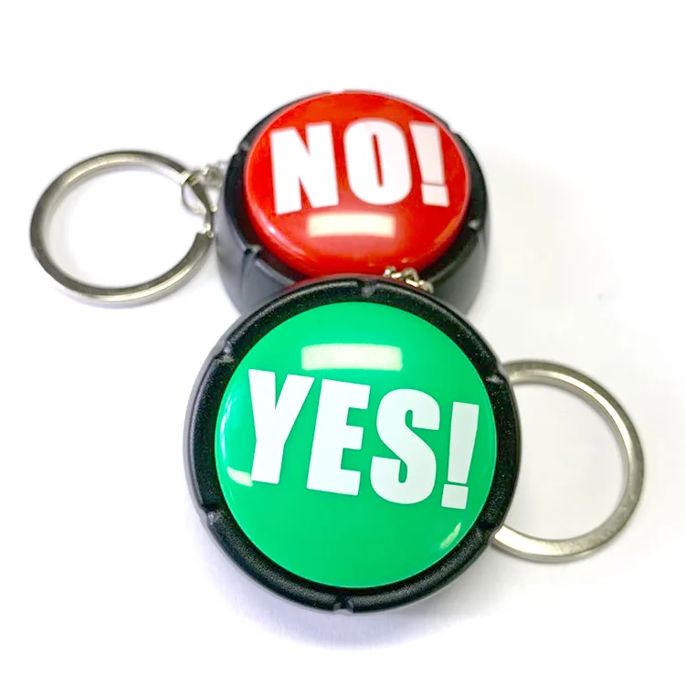 Custom logo sound button recordable taling sound buttons with Key chain