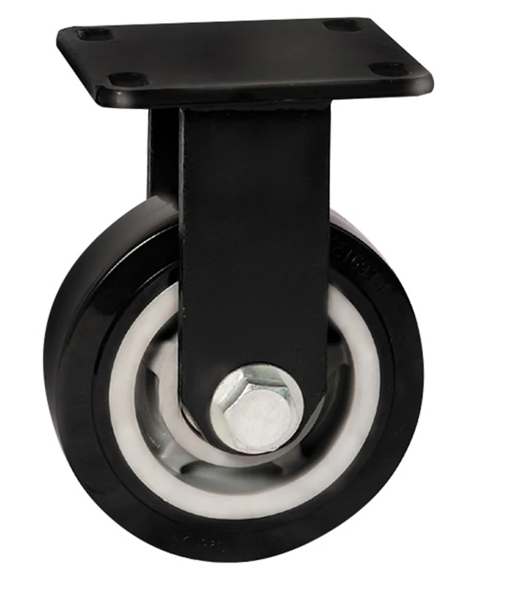 4 / 5 / 6 / 8-inch ultra heavy polyurethane castor Pu fixed wheel bearing 1 ton 153204