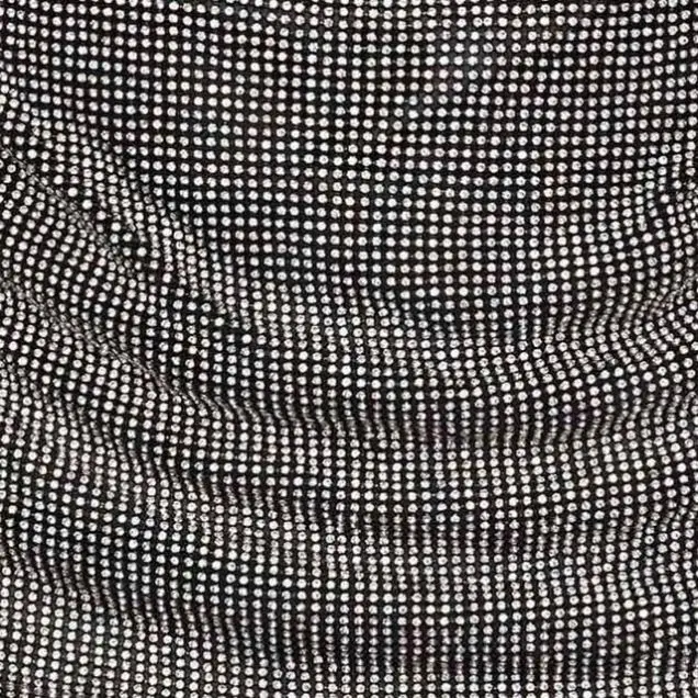 Trendy Black Aluminum Crystal Rhinestone Mesh Chain Mail Side Slit Women Mini Dress For Party Nightclub