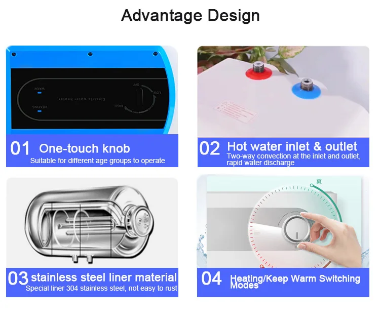 Factory Sale 1 Year Campervan Camper Van Hot Tank Rv Storage Electric Water Heater For Touring Car