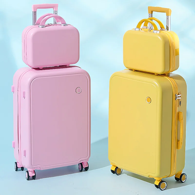 Macaron trolley case student luggage sets  female universal wheel mother box 24 inch 26 inch password consignment travel box